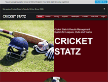 Tablet Screenshot of cricketstatz.com